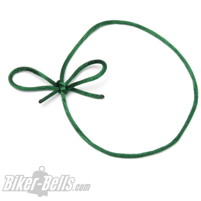 Tear-resistant 50cm cord in green to attach Tibet Bells and other biker bells